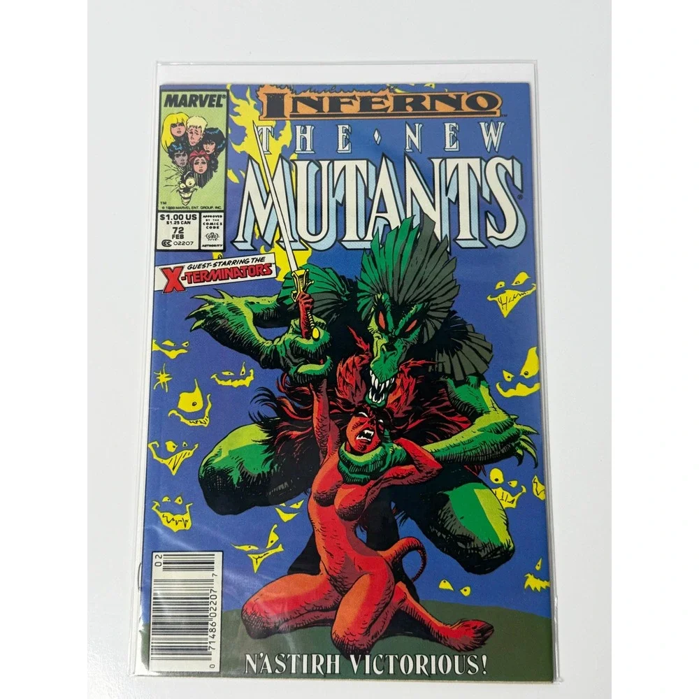 Marvel The New Mutants 72 Inferno X-Terminators Nastirh Victorious Feb 1989